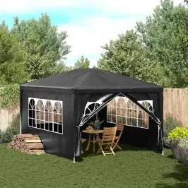 Svinību Telts, Antracītpelēka, 3X4 M Vidaxl