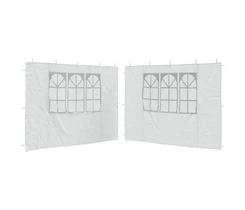 Proginės Palapinės Šon. Sien. Su Lang., 2 Vnt., Baltos, Pe