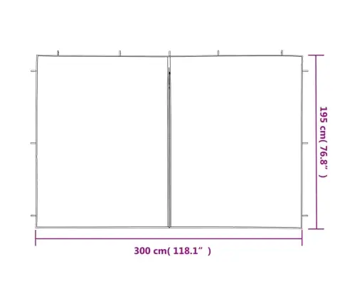 Proginės Palapinės Šon. Sien. Su Užtr., 2Vnt., Antr. Sp., Pe