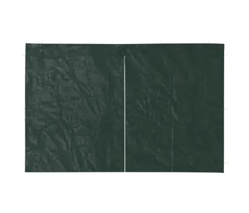 Dārza Telts Sānu Sienas, 2 Gab., Ar Rāvējslēdzēju, Pe, Zaļas Vidaxl