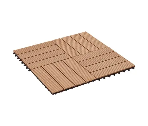 Terases Flīzes, 11 Gab., Wpc, 30X30 Cm, 1 M2, Tīkkoka Krāsā Vidaxl