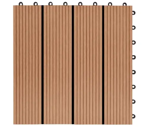 Terases Flīzes, 11 Gab., Wpc, 30X30 Cm, 1 M2, Tīkkoka Krāsā Vidaxl