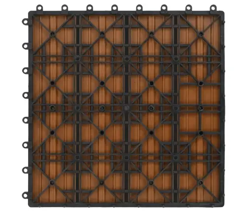 Terases Flīzes, 11 Gab., Wpc, 30X30 Cm, 1 M2, Tīkkoka Krāsā Vidaxl