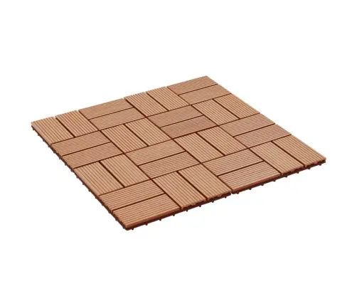 Terases Flīzes, 11 Gab., Wpc, 30X30 Cm, 1 M2, Tīkkoka Krāsā Vidaxl