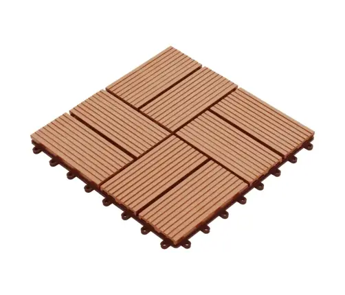 Terases Flīzes, 11 Gab., Wpc, 30X30 Cm, 1 M2, Tīkkoka Krāsā Vidaxl