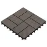 Terases Flīzes, 11 Gab., Wpc, 30X30 Cm, 1 M2, Tumši Brūnas Vidaxl