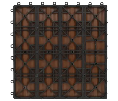 Terases Flīzes, 11 Gab., Wpc, 30X30 Cm, 1 M2, Gaiši Brūnas Vidaxl