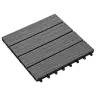 Terases Flīzes, 11 Gab., Wpc, 30X30 Cm, 1 M2, Pelēkas Vidaxl