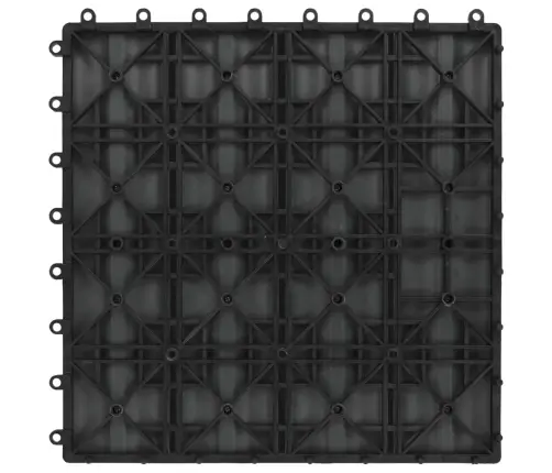 Terases Flīzes, 11 Gab., Wpc, 30X30 Cm, 1 M2, Melnas Vidaxl