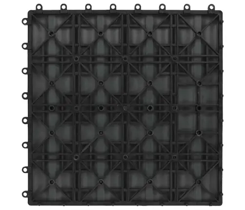 Terases Flīzes, 11 Gab., Wpc, 30X30 Cm, 1 M2, Melnas Vidaxl