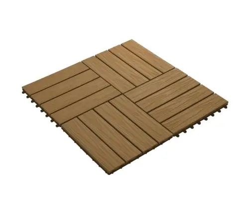 Terases Flīzes, 11 Gab., Wpc, 30X30 Cm, 1 M2, Tīkkoka Krāsa Vidaxl