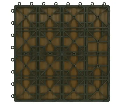 Terases Flīzes, 11 Gab., Wpc, 30X30 Cm, 1 M2, Tīkkoka Krāsa Vidaxl