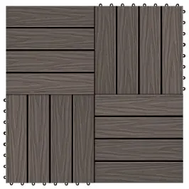 Grindų Plyt., 11Vnt., Gil. Įsp., Wpc, 30X30cm 1M², Tams. Rud.