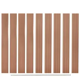 Žoga Rezerves Dēļi, 9 Gab., 170 Cm, Brūns Wpc Vidaxl