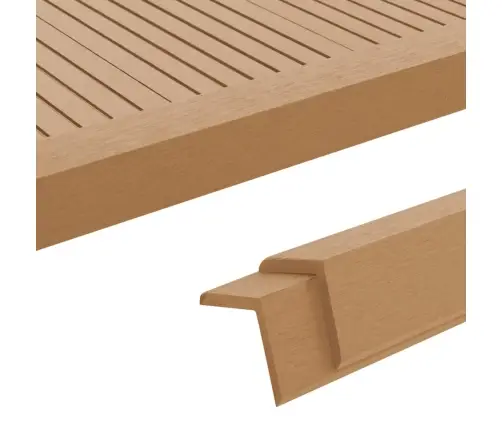 Dekoratīvas Stūra Līstes, 5 Gab., Wpc, 170 Cm, Tīkkoka Krāsā Vidaxl