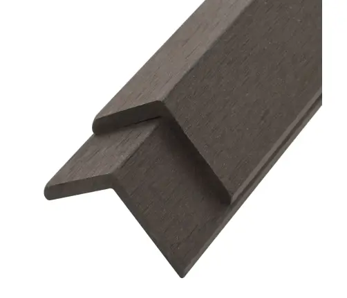 Dekoratīvas Stūra Līstes, 5 Gab., Wpc, 170 Cm, Tumši Brūnas Vidaxl