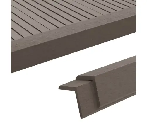 Dekoratīvas Stūra Līstes, 5 Gab., Wpc, 170 Cm, Tumši Brūnas Vidaxl