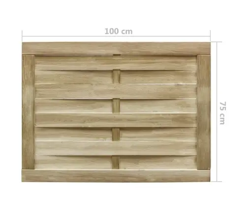 Aiavärav, Immutatud Männipuit, 100 X 75 cm Roheline