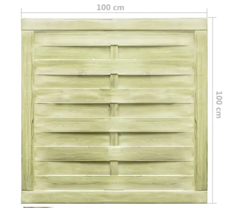 Dārza Vārti, Impregnēts Priedes Koks, 100X100 Cm, Zaļi Vidaxl