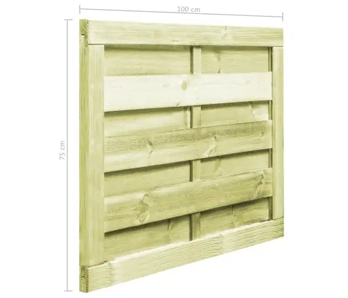 Dārza Vārti, Impregnēts Priedes Koks, 100X75 Cm, Zaļi Vidaxl