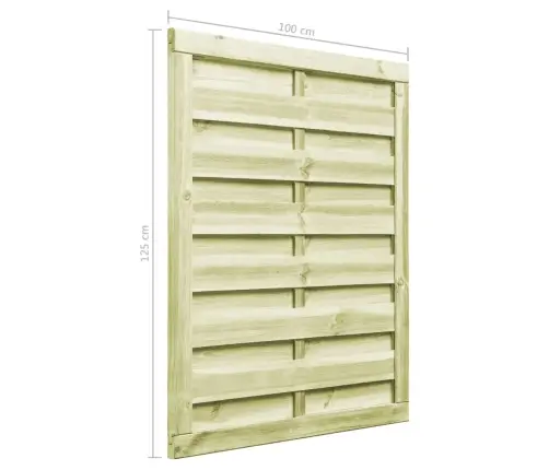 Dārza Vārti, Impregnēts Priedes Koks, 100X125 Cm, Zaļi Vidaxl
