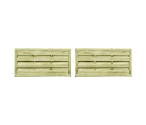 Dārza Vārti, 2 Gab., Impregnēta Priede, 150X75 Cm, Zaļi Vidaxl