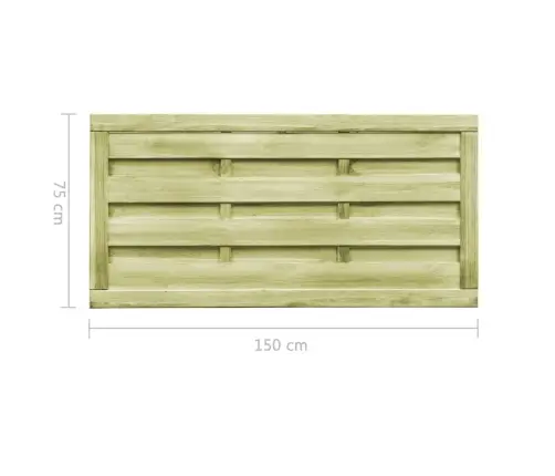 Dārza Vārti, 2 Gab., Impregnēta Priede, 150X75 Cm, Zaļi Vidaxl