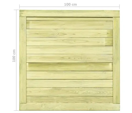 Dārza Vārti, Impregnēts Priedes Koks, 100X100 Cm Vidaxl