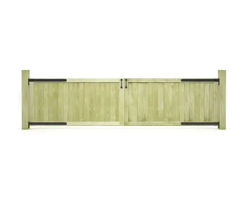 Dārza Vārti, 2 Gab., Impregnēts Priedes Koks, 300X75 Cm Vidaxl