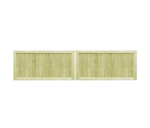 Dārza Vārti, 2 Gab., Impregnēts Priedes Koks, 300X75 Cm Vidaxl