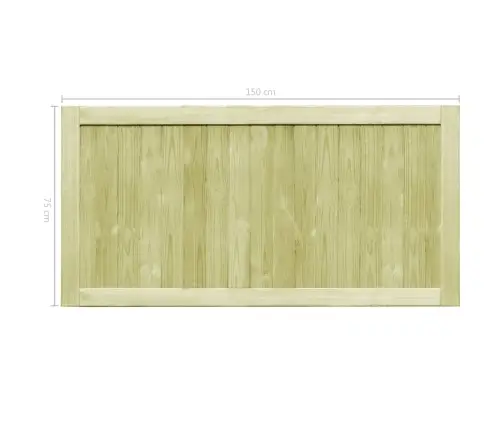 Dārza Vārti, 2 Gab., Impregnēts Priedes Koks, 300X75 Cm Vidaxl
