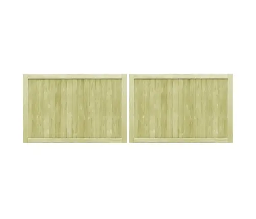 Sodo Vartai, 2Vnt., 300X100cm Impregnuota Pušies Mediena