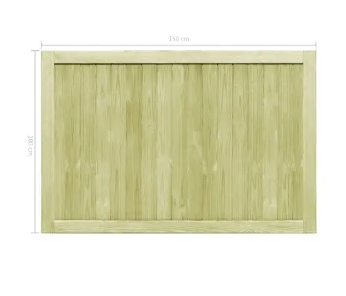 Sodo Vartai, 2Vnt., 300X100cm Impregnuota Pušies Mediena