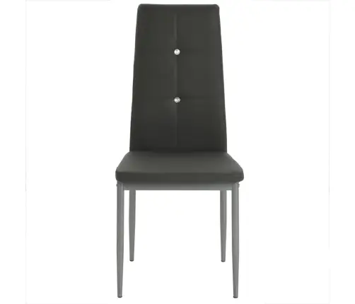 Virtuves Krēsli, 6 Gab., Pelēka Mākslīgā Āda Vidaxl