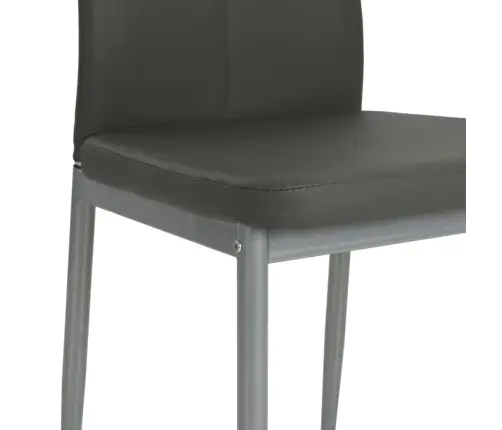 Virtuves Krēsli, 6 Gab., Pelēka Mākslīgā Āda Vidaxl