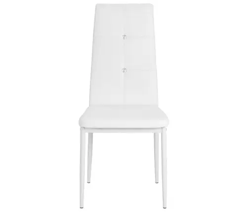 Söögitoolid 6 Tk, Valge, Kunstnahk