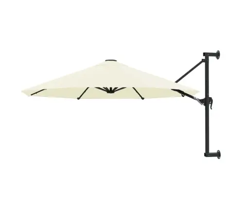 Saulessargs Ar Metāla Kātu, Smilšu Krāsā, 300 Cm Vidaxl