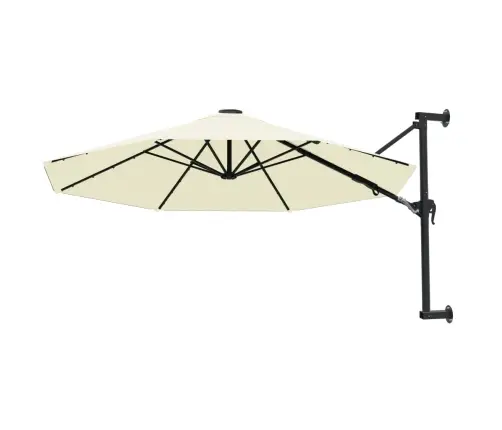 Saulessargs Ar Metāla Kātu, Smilšu Krāsā, 300 Cm Vidaxl