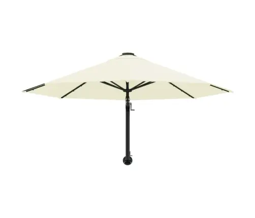 Saulessargs Ar Metāla Kātu, Smilšu Krāsā, 300 Cm Vidaxl