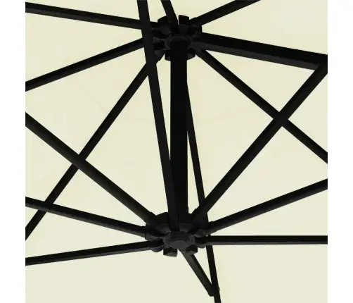 Saulessargs Ar Metāla Kātu, Smilšu Krāsā, 300 Cm Vidaxl