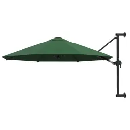 Prie Sienos Montuojamas Skėtis Su Stulpu, Žalias, 300Cm