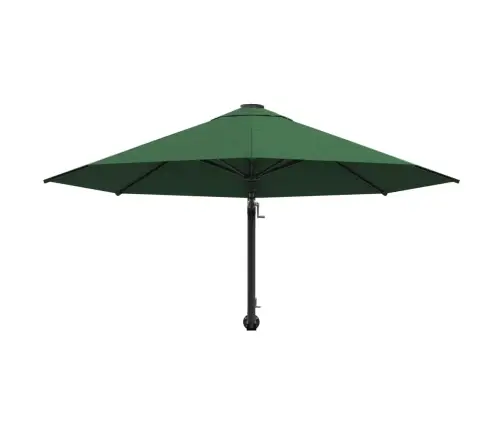 Prie Sienos Montuojamas Skėtis Su Stulpu, Žalias, 300Cm