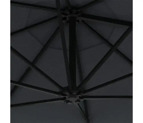 Saulessargs Ar Metāla Kātu, Antracītpelēks, 300 Cm Vidaxl