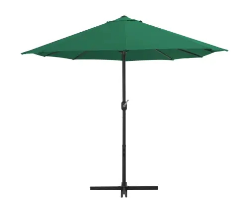 Dārza Saulessargs Ar Alumīnija Kātu, 460X270 Cm, Zaļš Vidaxl