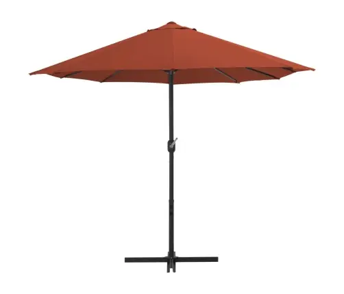 Lauko Skėtis Su Aliuminio Stulpu, Terakota, 460X270Cm