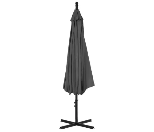 Gembinis Sodo Skėtis Su Plieniniu Stulpu, Antracito, 300Cm
