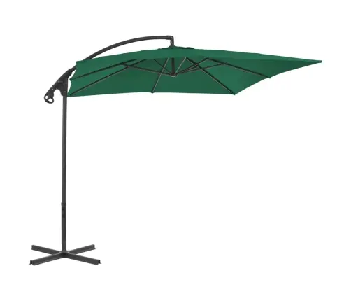 Dārza Saulessargs Ar Tērauda Kātu, 250X250 Cm, Zaļš Vidaxl Dārza Saulessargs Ar Tērauda Kātu, 250X250 Cm, Zaļš Vidaxl