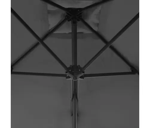 Dārza Saulessargs Ar Tērauda Kātu, 250X250 Cm, Antracītpelēks Vidaxl