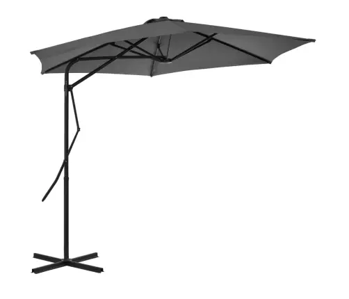 Päikesevari, Teraspostiga, 300 cm Antratsiithall