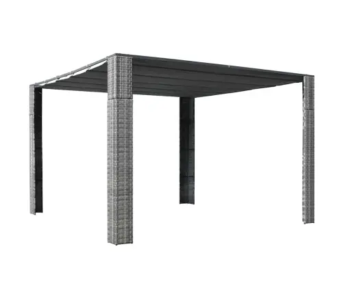 Nojume Ar Jumtu, Pelēka Pe Rotangpalma, 300X300X220 Cm Vidaxl